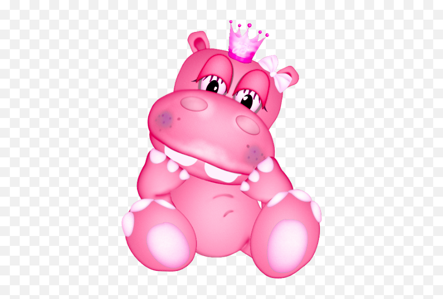 Clipart Hippo Pink Sticker By Manuela Merck - Dot Emoji,Hippo Clipart