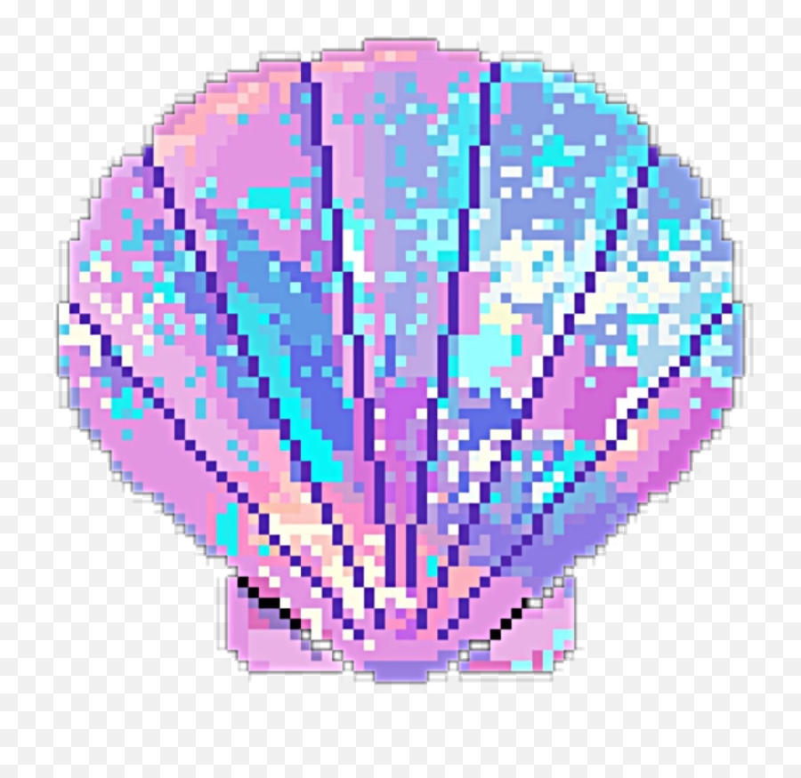 Mermaid Tumblr Freetoedit - Seashell Pixel Art Emoji,Purple Seashell Clipart