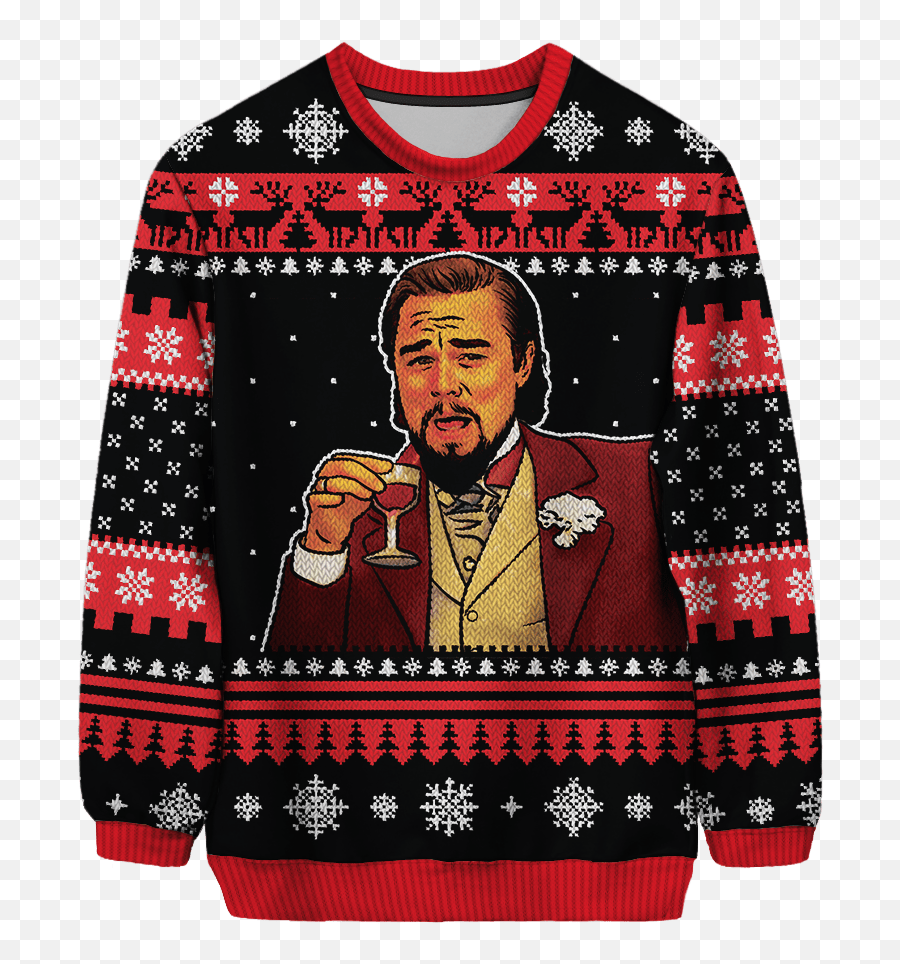 Laughing Leo Christmas Sweater American Af - Aaf Nation Emoji,Sweater Png