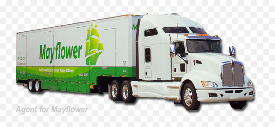 Download Hd Mayflower Moving Truck - Mayflower Truck Png Emoji,Moving Truck Png