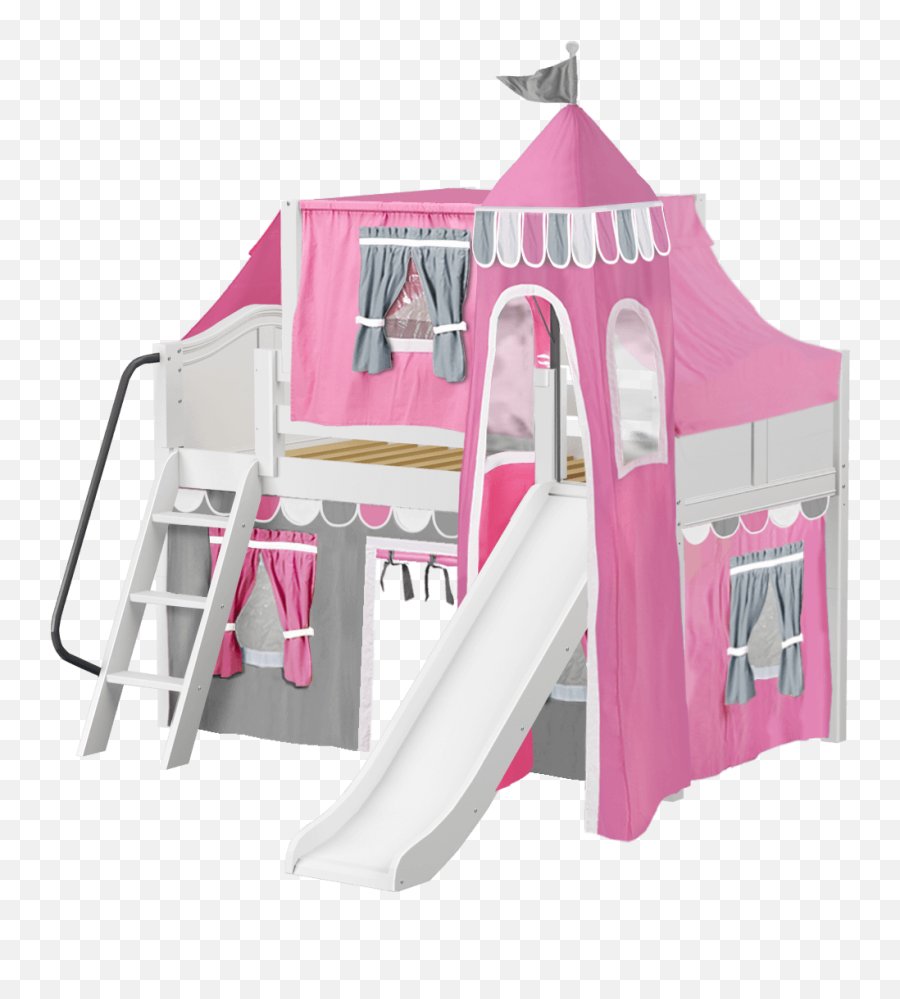 Princess Castle Loft Bed - Pink Princess Bed With Slide Emoji,Princess Castle Png