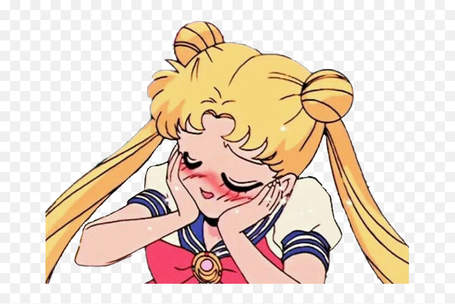 Sailor Moon Png Clipart - Aesthetic Sailor Moon Blushing Emoji,Sailor Moon Png