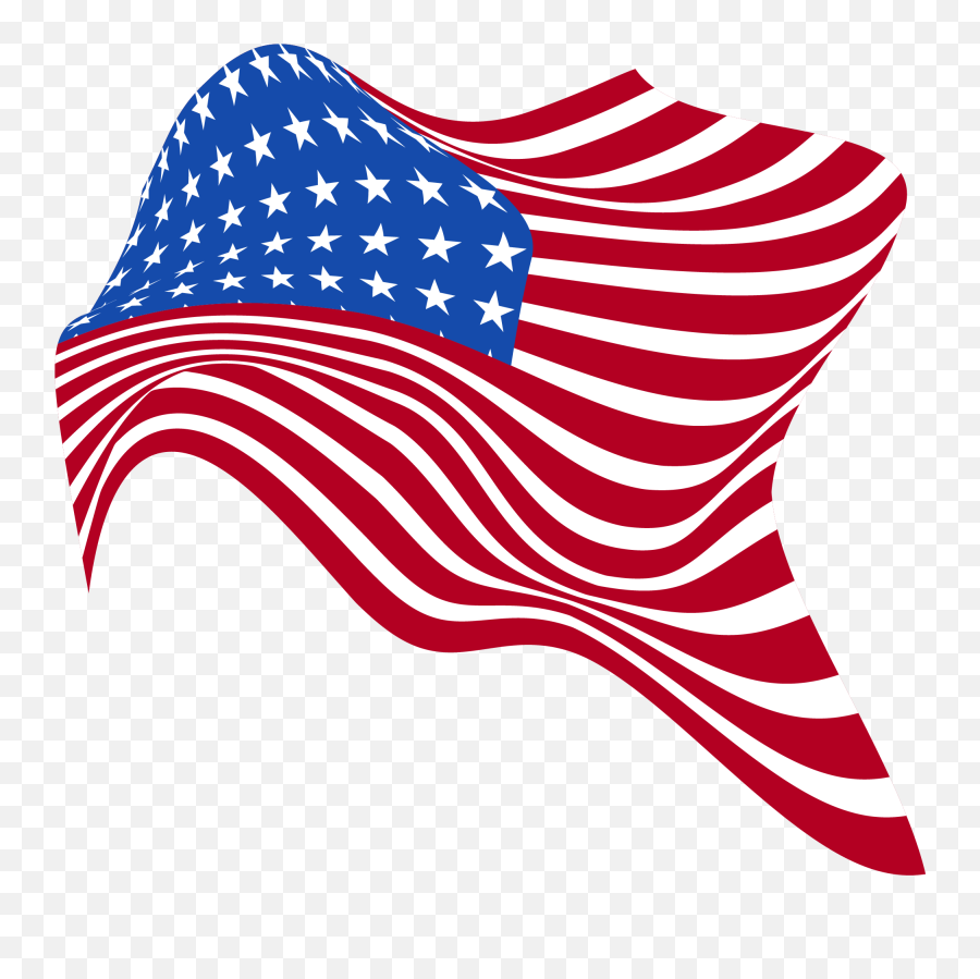 Free Wavy Usa Flags Png And Vector Collection - Myfreedrawings Flag Of The United States Emoji,American Flag Transparent Background