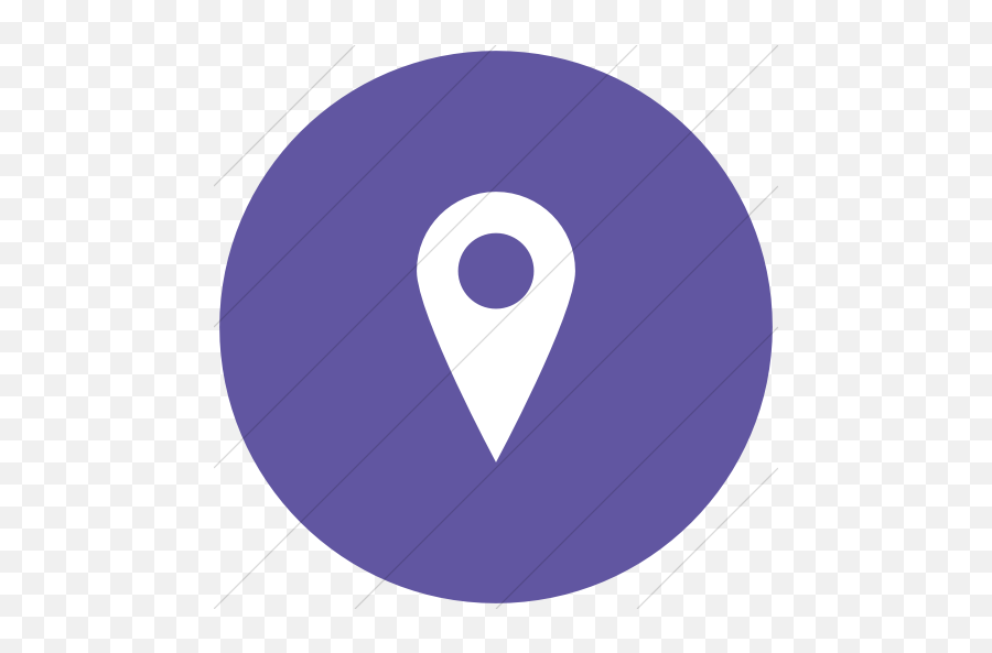 Iconsetc Flat Circle White On Purple Raphael Location Icon - Circle Emoji,Location Symbol Png