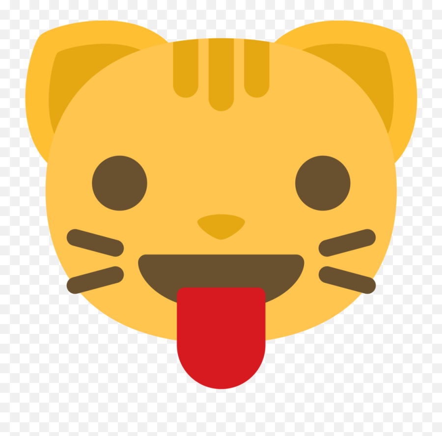Free Emoji Cat Face Tongue 1199186 Png - Gato Rir Png Emoji Vecteezy,Tongue Png