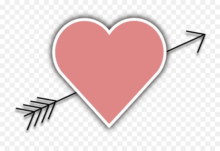 Love Heart With Arrow Png Image With No - Heart Valentine With Arrow Emoji,Arrow Clipart