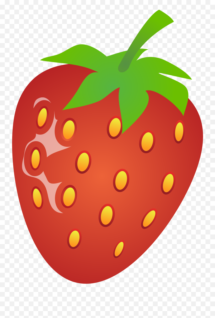 Strawberries Clipart Orange - 1 Strawberry Clipart Emoji,Strawberries Clipart