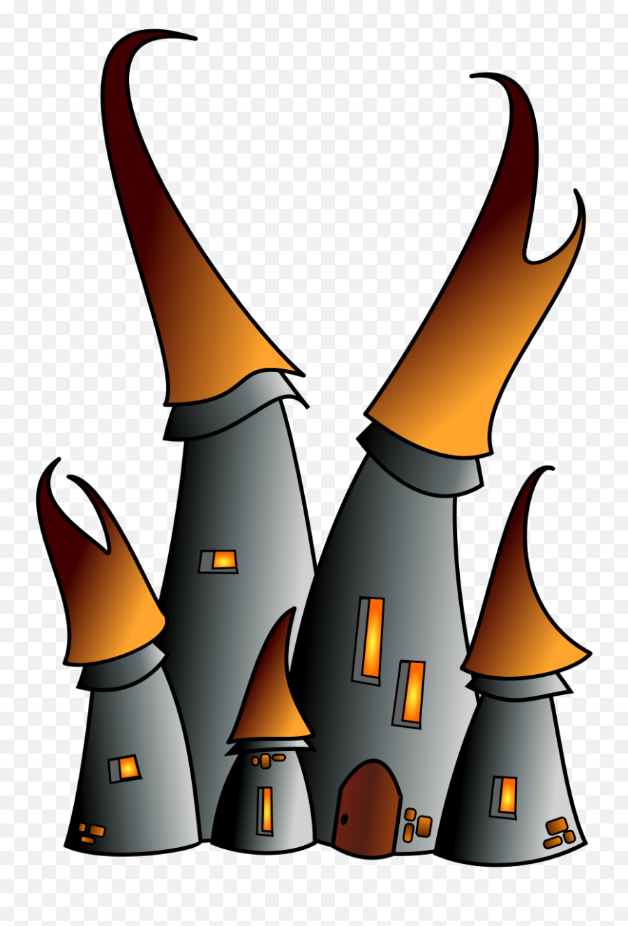 Clipart Of Cartoon Castle Free Image - Witch Hat Emoji,Castle Clipart