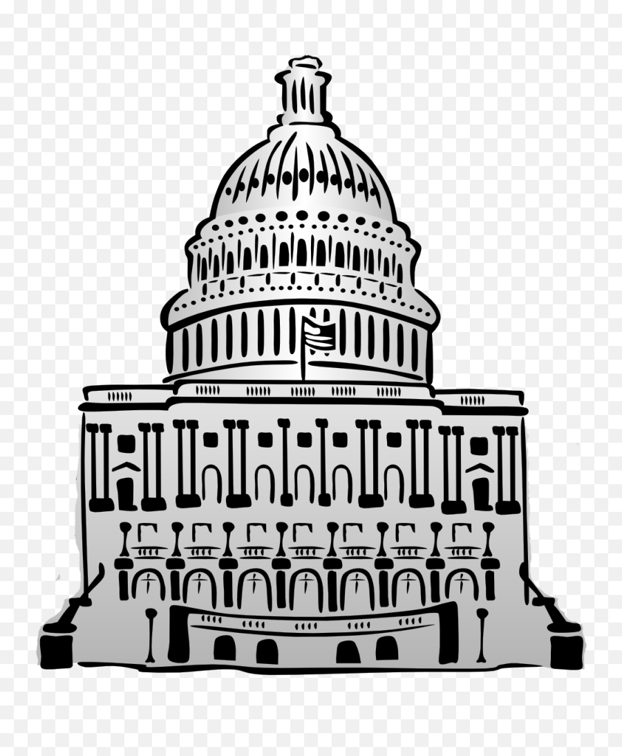 Capitol Building Clipart Full Size Png Download Seekpng - Capital Of Us Clipart Emoji,Building Clipart
