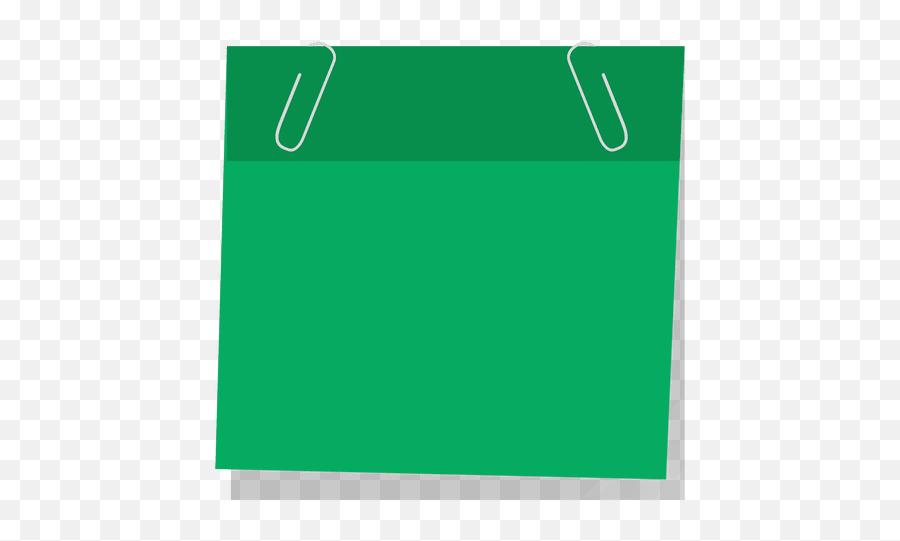Green Sticky Note With Paperclips - Transparent Png U0026 Svg Green Note Png Emoji,Sticky Note Png