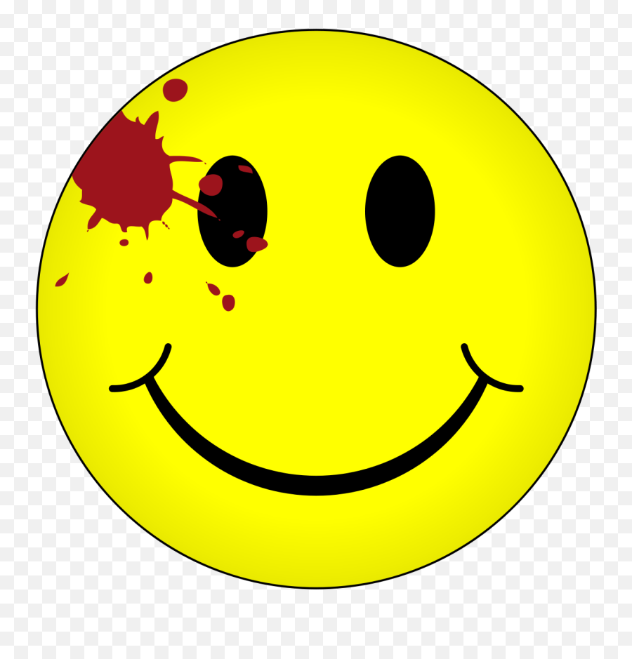 Watchmen - Smiley Face With Blood Emoji,Watchmen Logo