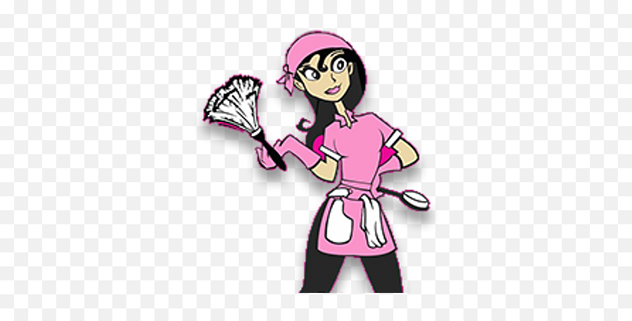 Pink Cleaning Lady Logy - Cleaning Services 353x377 Png Emoji,Cleaning Services Clipart