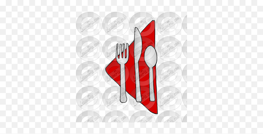Silverware Picture For Classroom Therapy Use - Great Emoji,Fork Knife Spoon Clipart