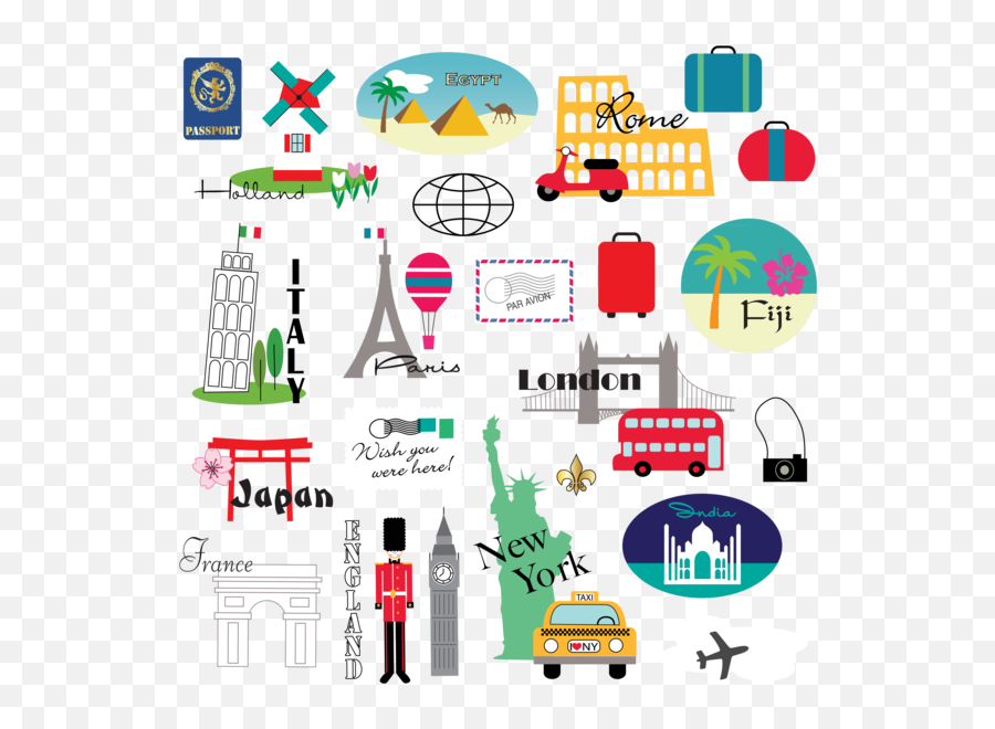 World Travel Clipart Mygrafico - Vertical Emoji,Passport Clipart