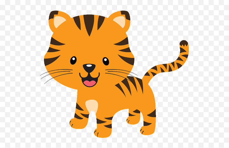Baby Tiger Clipart 3 - Transparent Animal Clipart Emoji,Tiger Clipart
