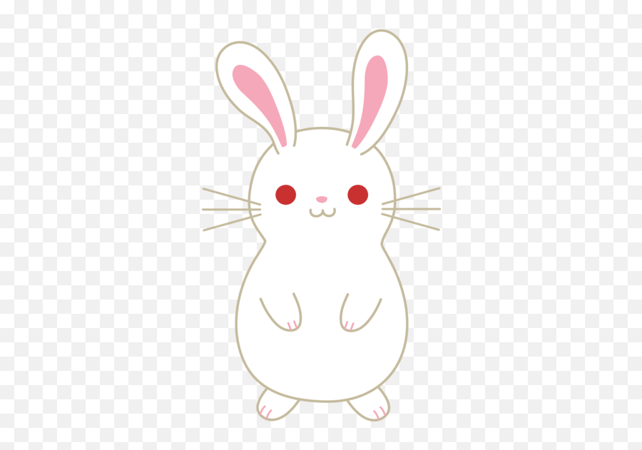 Kawaii Clipart Bunny - Easter Bunny Black And White Clipart Emoji,Kawaii Clipart
