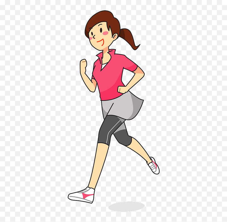 Woman Is Jogging For Exercise Clipart Emoji,Exercising Clipart