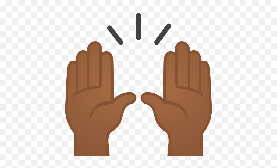 Medium - Hands Raised Emoji,Raised Hand Clipart