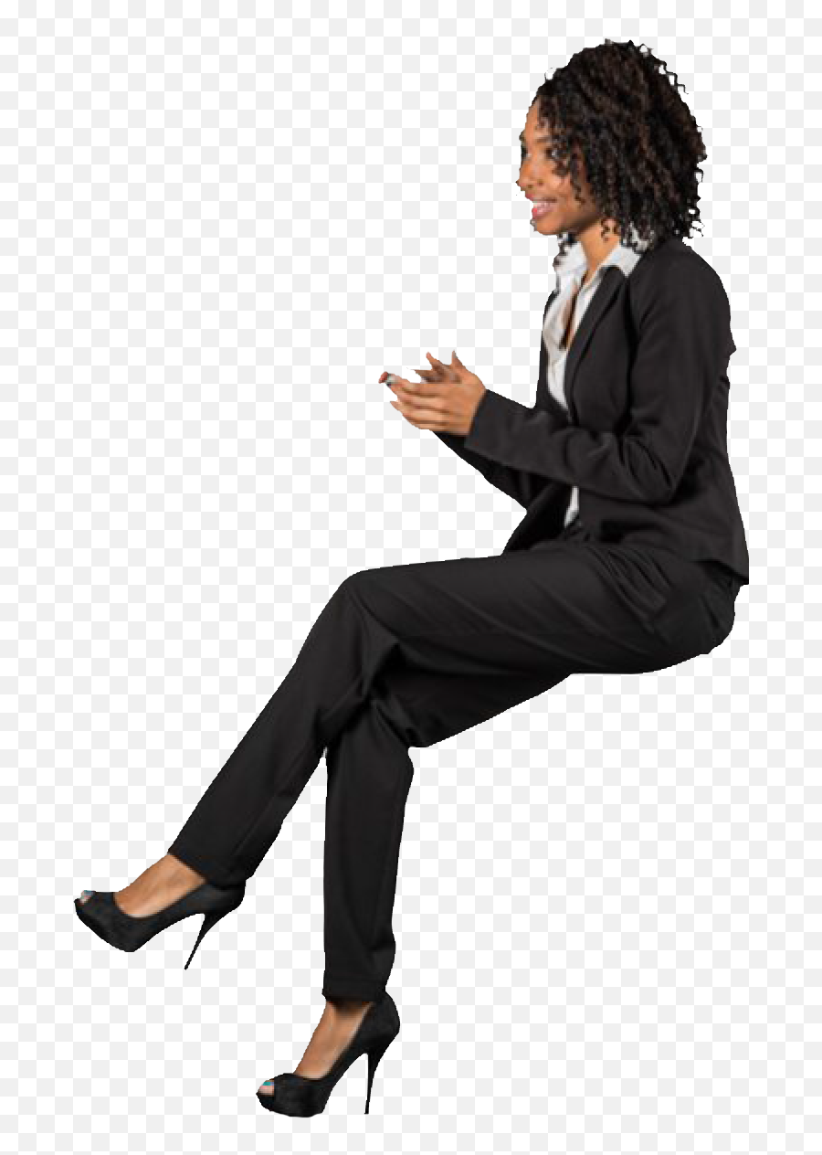 Cutout Woman Sitting Render People People Png People Cutout - Entourage Person Sitting Png Emoji,People Sitting Silhouette Png
