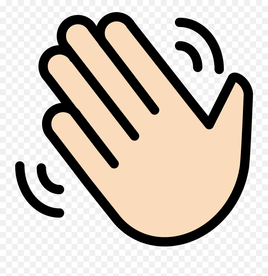 Waving Hand Emoji Clipart - Clubhouse Hand Icon,Waving Clipart