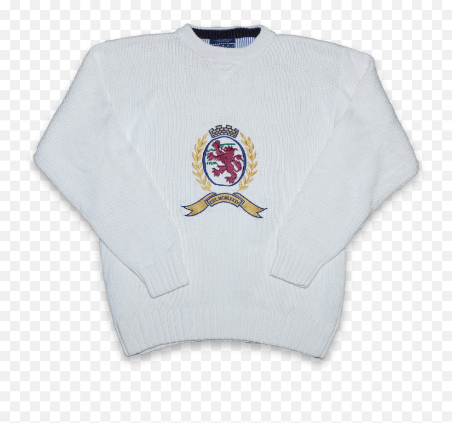 Vintage Tommy Hilfiger Crest Knit - Long Sleeve Emoji,Tommy Hilfiger Logo Sweaters
