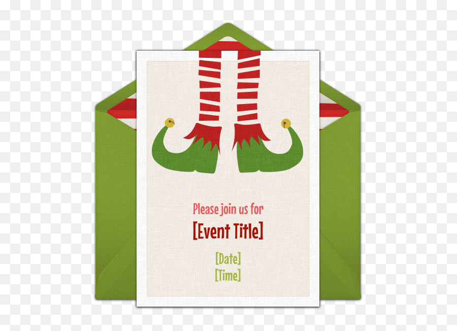 Free Christmas Elf Invitations Elf Themed Christmas Party Emoji,Christmas Party Png