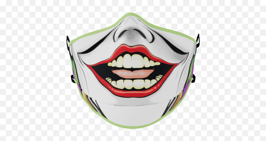 Sublimated Joker Face Mask Emoji,Joker Face Png