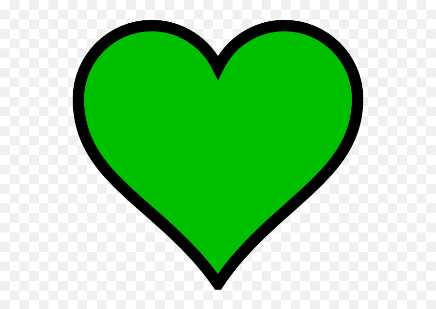 Green Heart Clip Art - Vector Clip Art Online Royalty Free Emoji,Clipart Of Heart