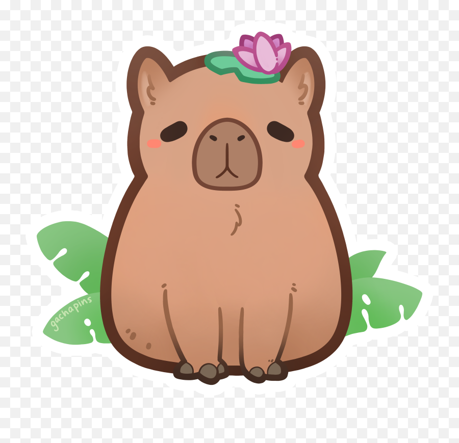 Vinyl Capybara Logo Rainforest Animal Sticker Capybara Emoji,Mickey Mouse Clubhouse Toodles Clipart