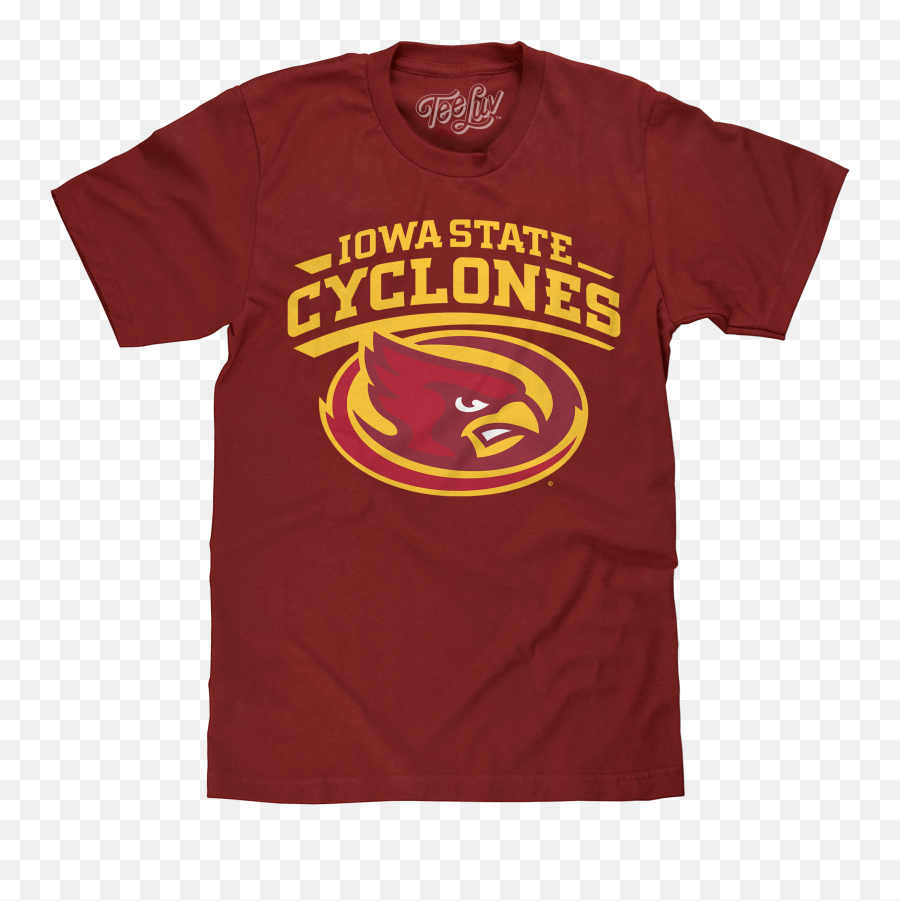 Iowa State Cyclones Cardinal T - Shirt Red Emoji,Cyclones Logo