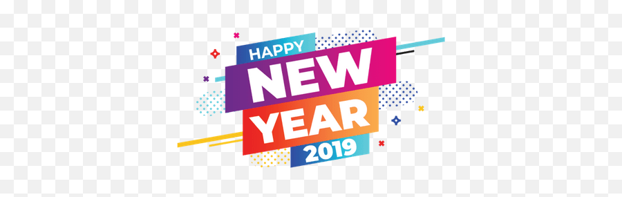 Happy New Year 2019 Banner Transparent - Happy New Year Letters Png Emoji,2019 Png