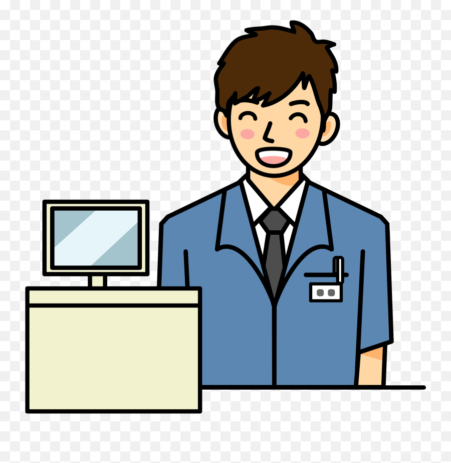 Convenience Store Clerk Clipart - Clipart Sales Clerk Emoji,Store Clipart