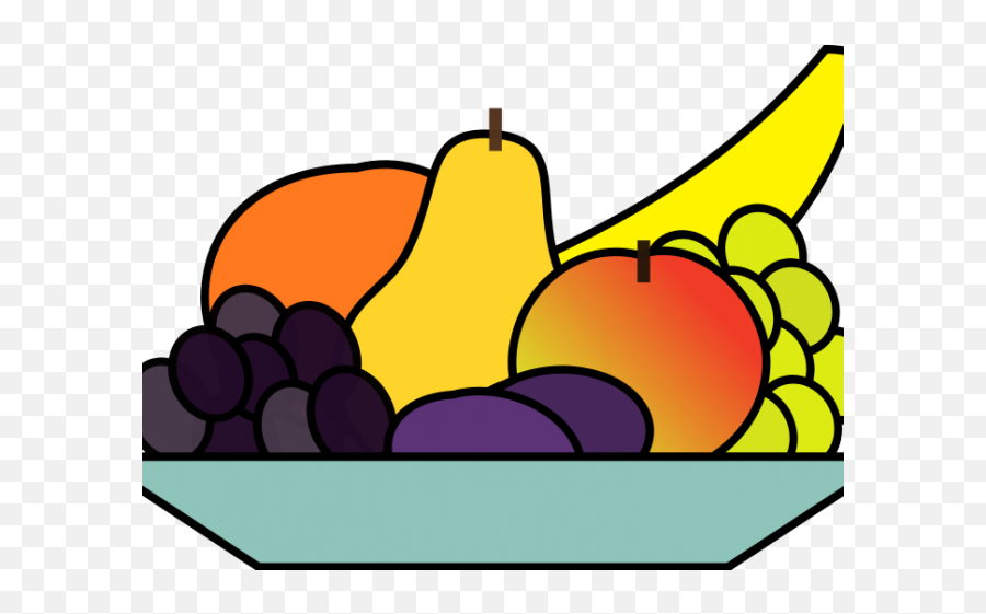 Healthy Food Clipart Healthy Dish - Fruits Basket Clip Art Dish Of Fruit Cartoon Emoji,Healthy Clipart