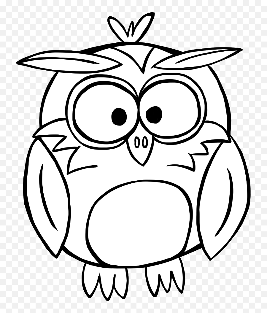 Best Owl Clipart Black And White - Black And White Owl Clipart Emoji,Owl Clipart Black And White