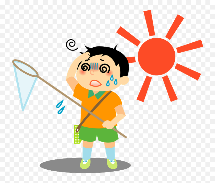 Hot And Sweating In The Sun Clipart - Boy Is Hot Clipart Emoji,Hot Clipart