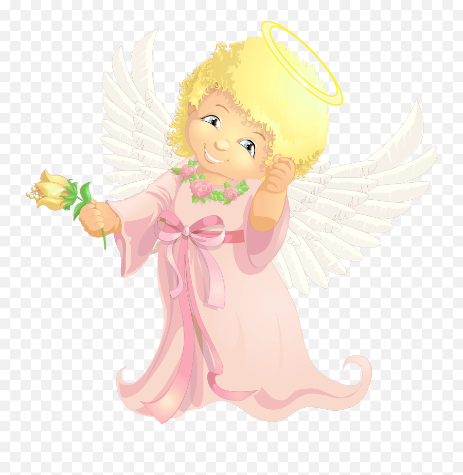 Cute Angel Clipart Png Transparent Png - Angel Images Download Emoji,Angel Clipart