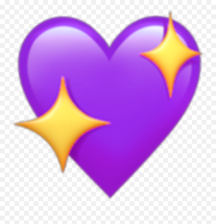 Purple Heart Star Emoji Kawaii - Sparkling Heart Emoji Purple Heart Emojis,Heart Emoji Png