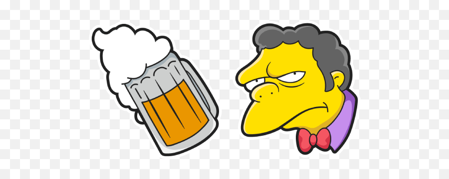 The Simpsons Moe Szyslak Cursor - Beer Glassware Emoji,Moes Logo