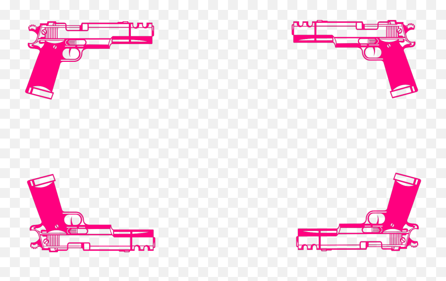 Holly Pink Gun Border Svg Vector Holly - Pistol Emoji,Holly Border Clipart