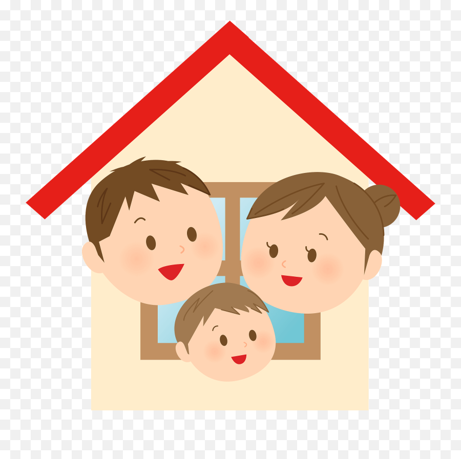 House And Family Clipart - Transparent Family House Clipart Emoji,Family Clipart