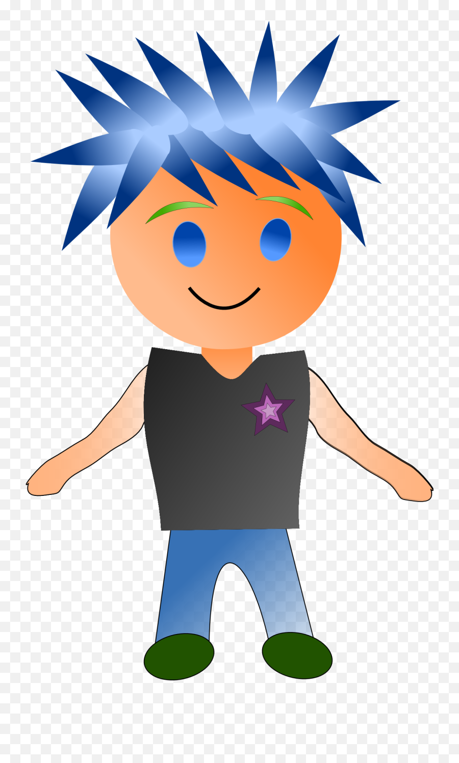 Punk Dude Duy Anime Teenager Teen - Cartoon Teenage Boy Teenager Boy Clipart Transparent Background Emoji,Teenager Clipart