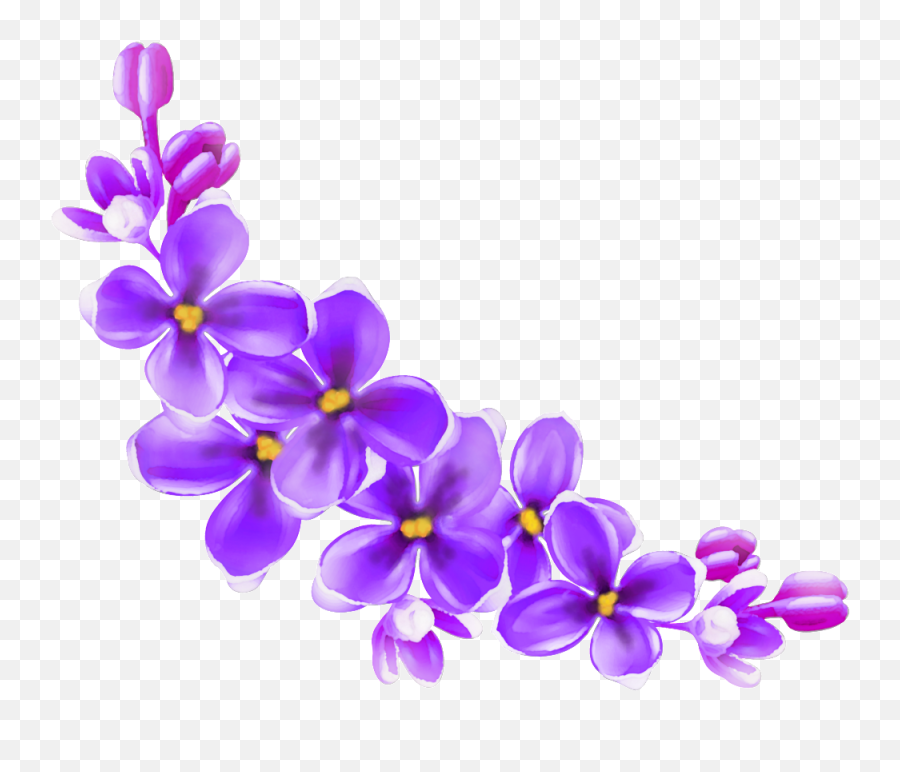 Flowers Png Free Transparent Png Image - Transparent Background Flower Graphic Png Emoji,Purple Flower Transparent