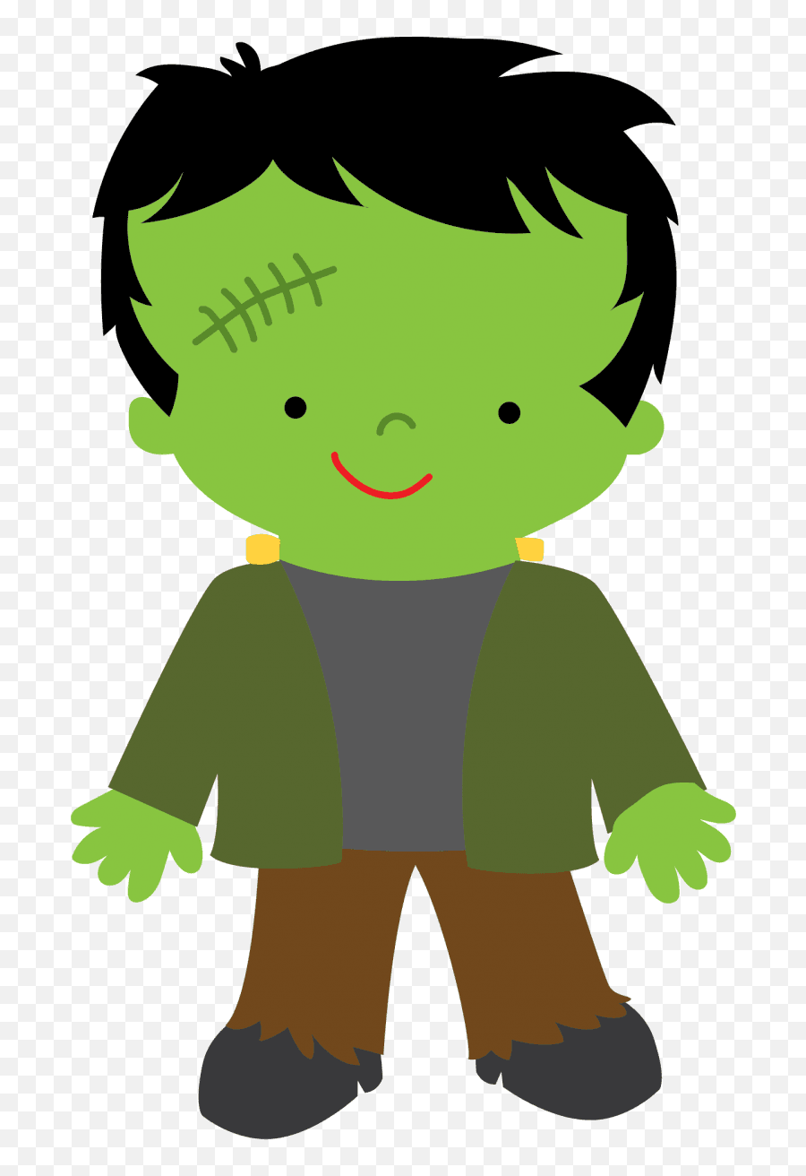 Halloween Kid Frankenstein Clipart - Png Download Full Emoji,Halloween Clipart For Kids