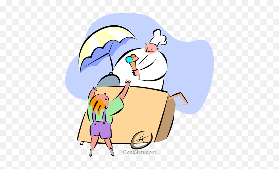 Ice Cream Man Royalty Free Vector Clip Art Illustration Emoji,Icecream Clipart Free
