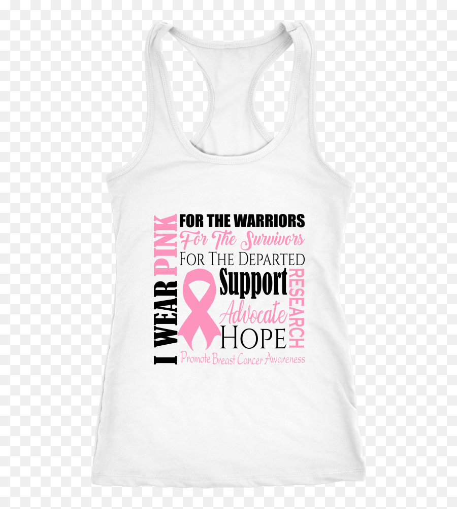I Wear Pink - Breast Cancer Awareness Shirt Emoji,Pink Breast Cancer Ribbon Png
