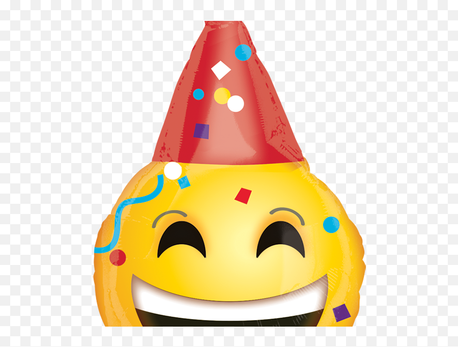 Carita Feliz Png - Globo Emoticon Party Hat Emoji Birthday Narozeninový Smajlík,Birthday Hat Clipart
