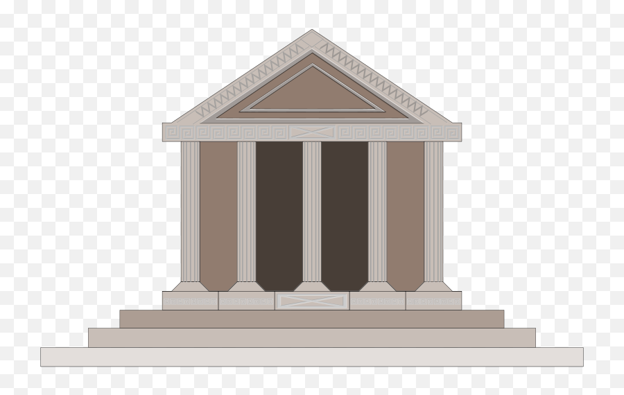 Free Clip Art Parthenon By Guseinstein - Ancient Greek House Clipart Emoji,Buildings Clipart
