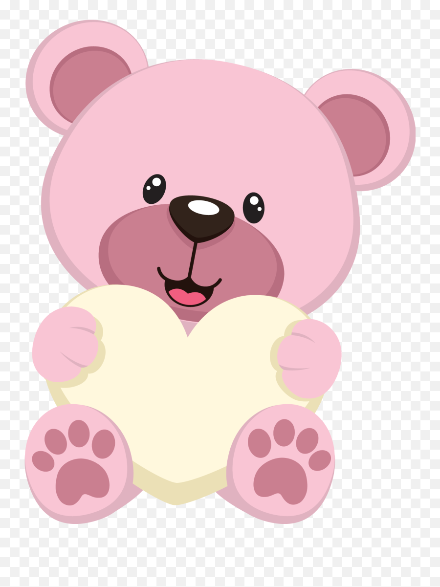 Bear Cub Clipart Profile - Teddy Bear Pink Clipart Baby Bears Png Emoji,Cubs Clipart