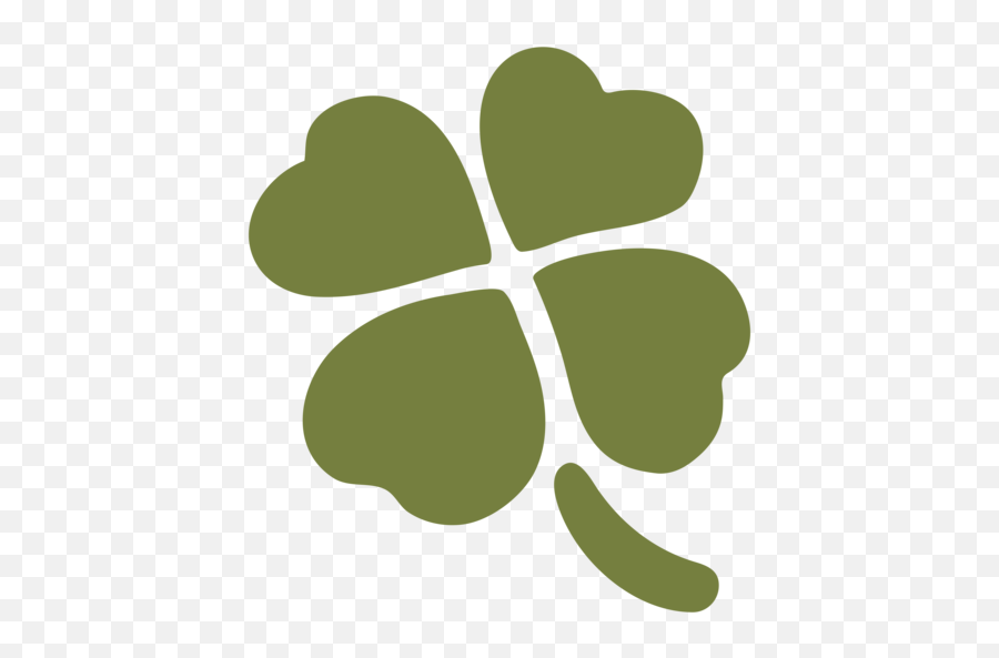 Four Leaf Clover Emoji - Emoji De Trebol De 4 Hojas,Four Leaf Clover Png