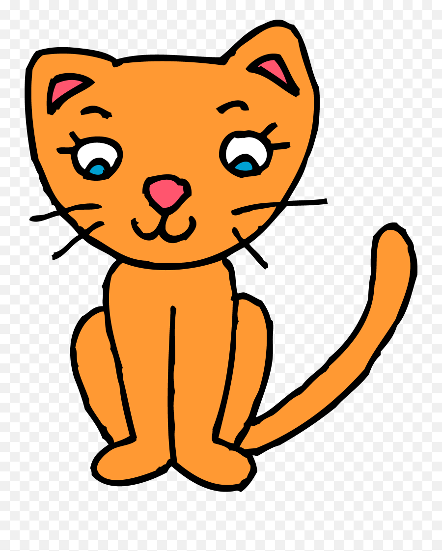 Kitty Cat Clipart Png - Colour Picture Of Cat Emoji,Cat Clipart